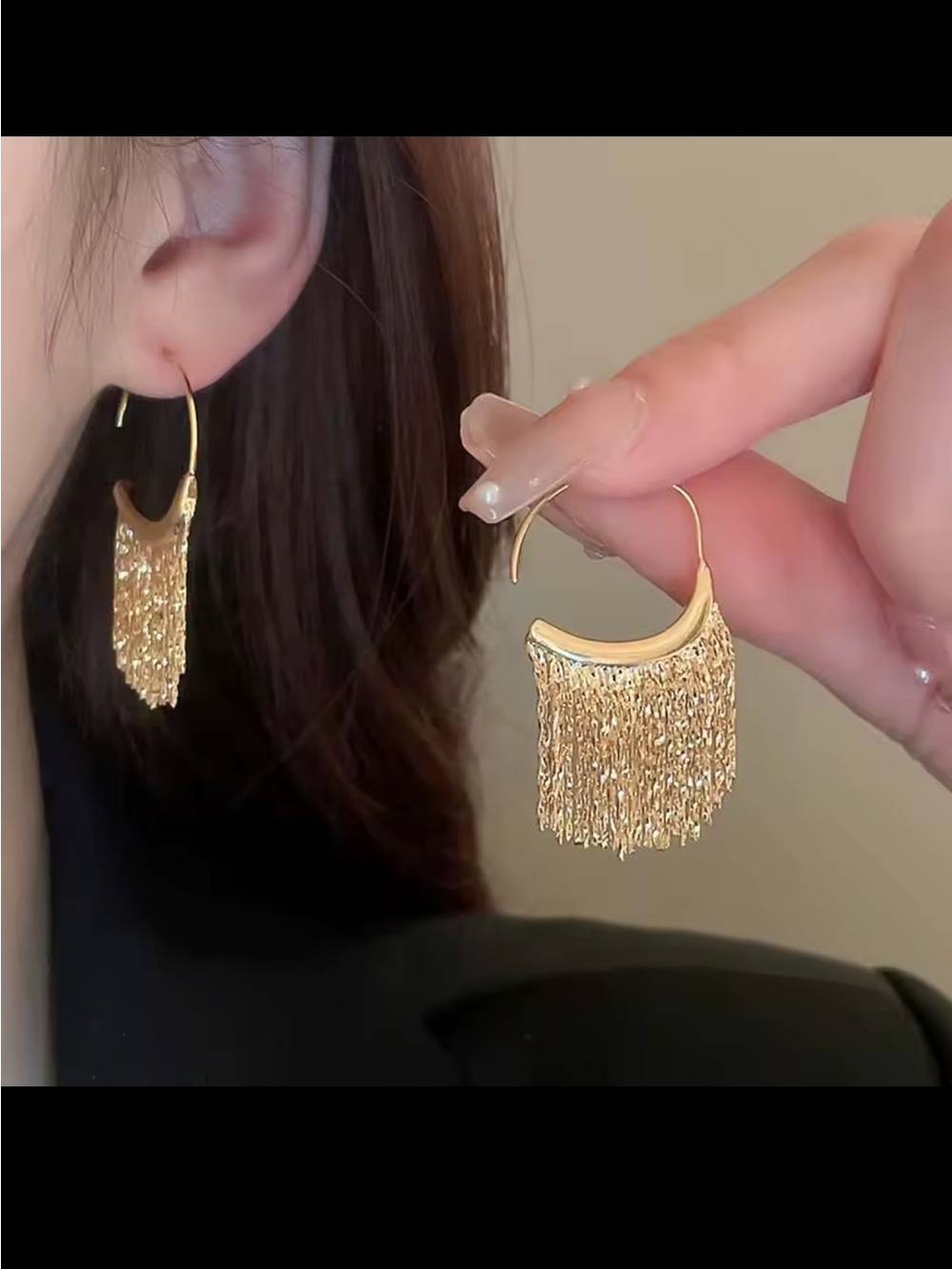 Jessica Simpson earrings watery flowy tassels